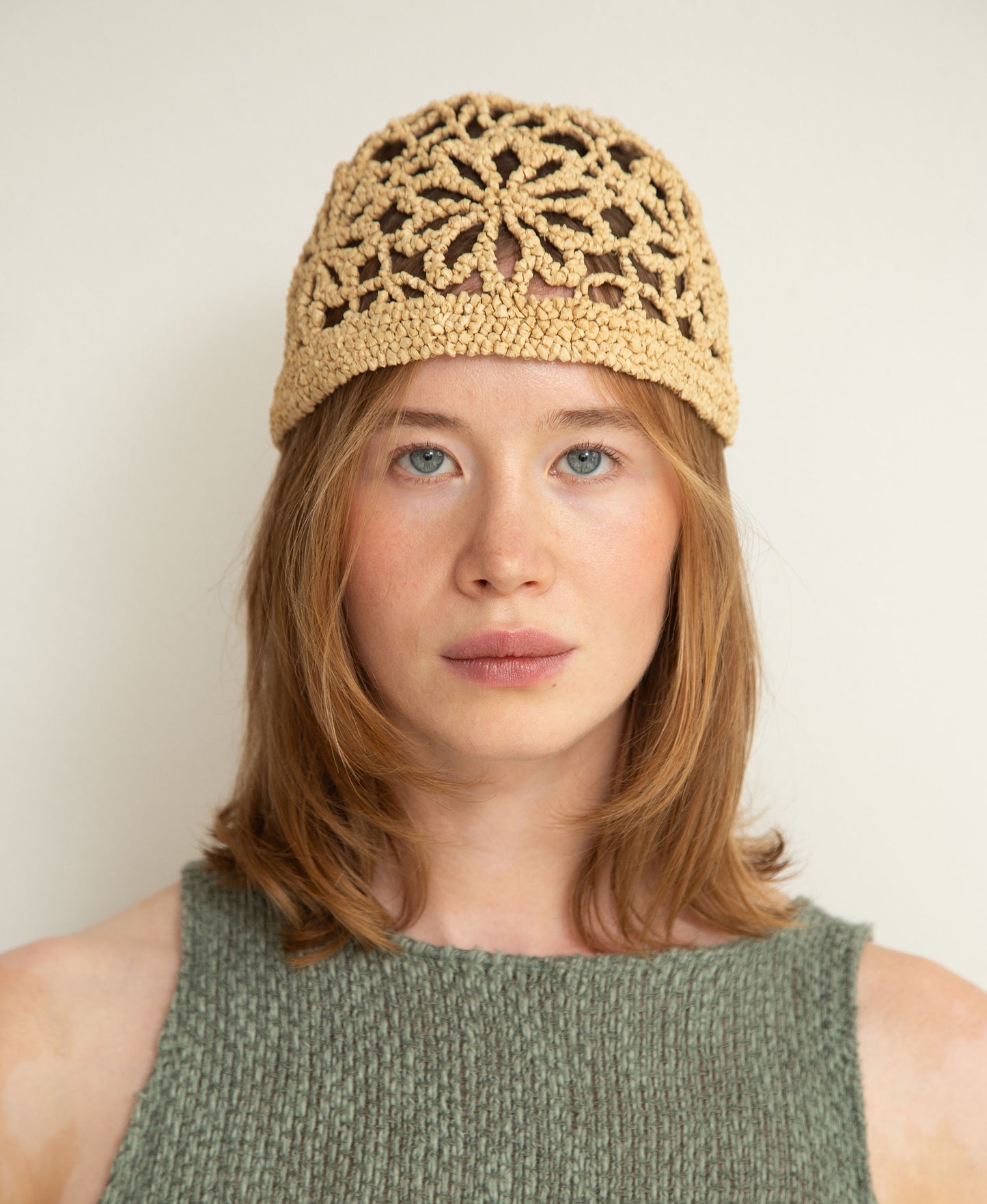 Raffia Flower Cap - All colours
