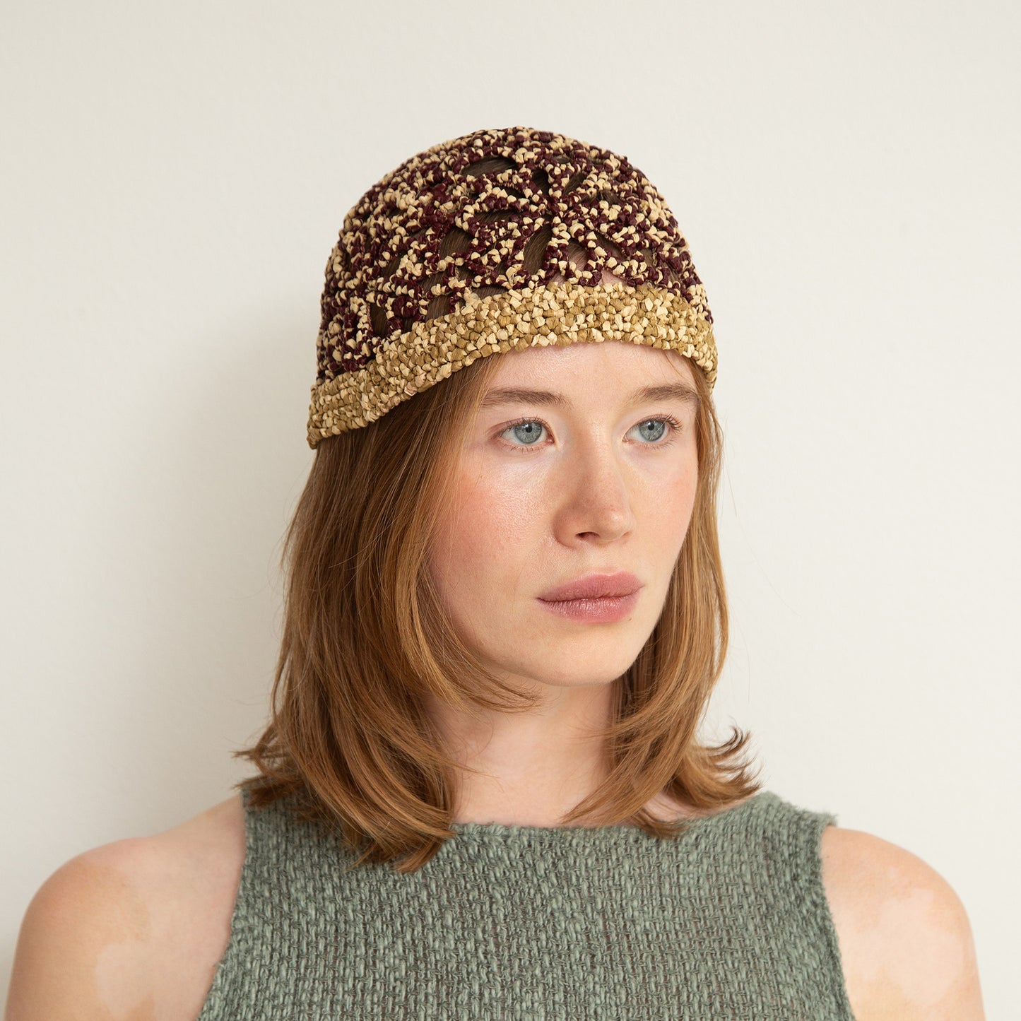 Raffia Flower Cap - All colours