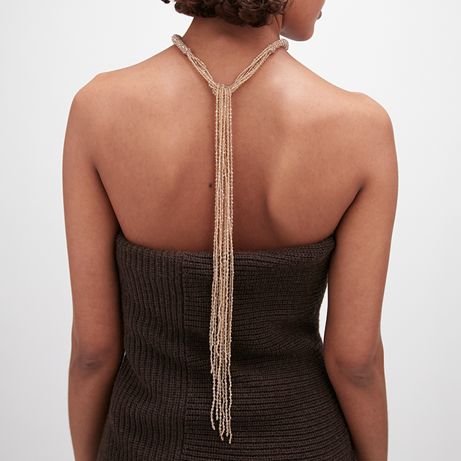 Beaded Skinny Scarf
