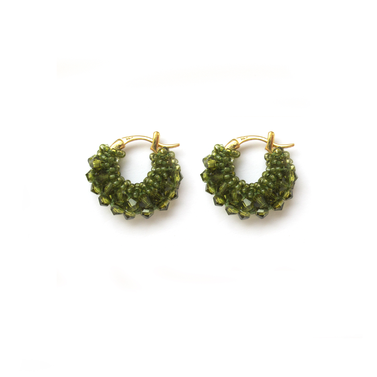 Mini Beaded Hoops
