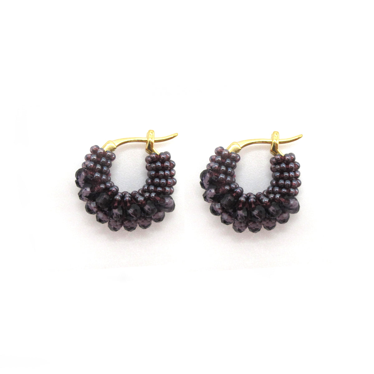 Mini Beaded Hoops