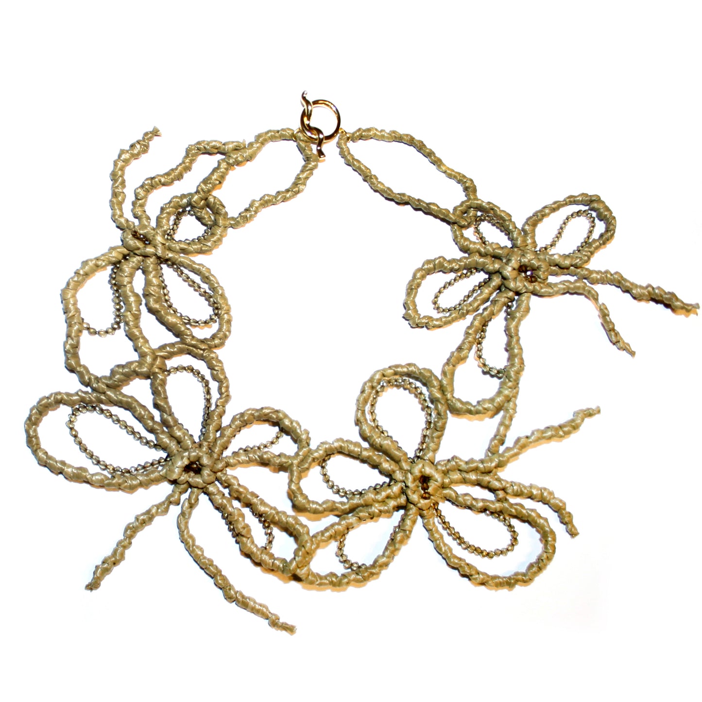 Multiflower Raffia Necklace - All Colours