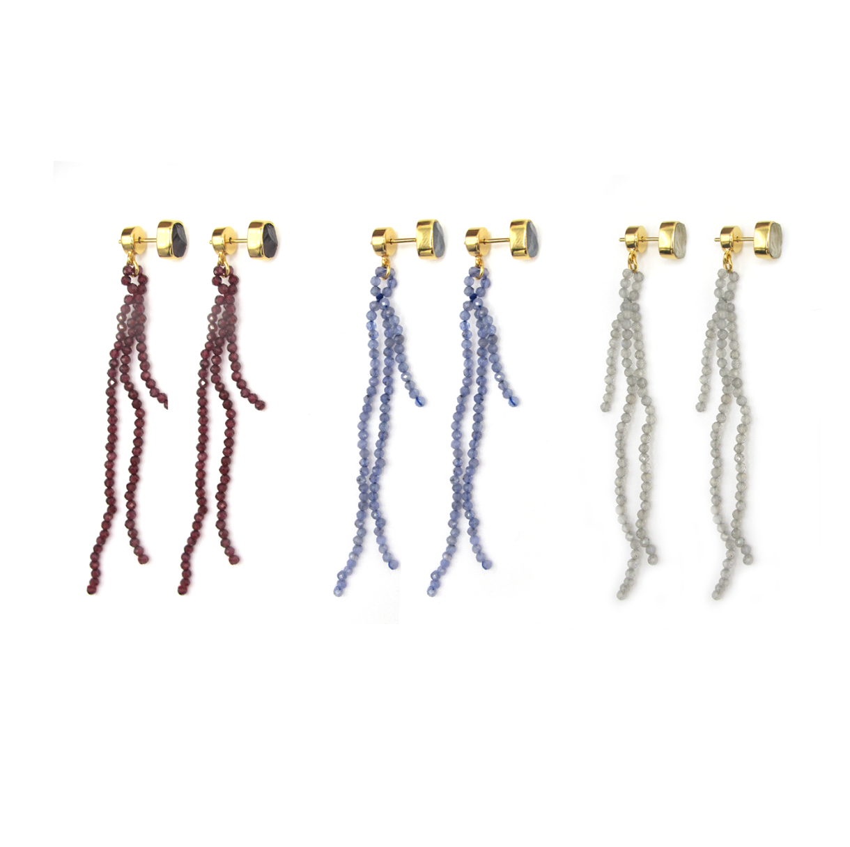 Fringed Studs Gold