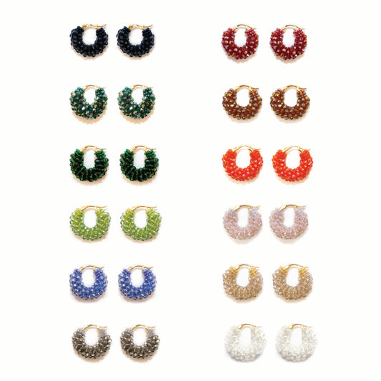 Beaded Hoops Classic - All Colours