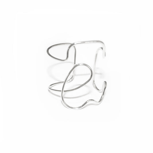 Flower Loop Bracelet Silver