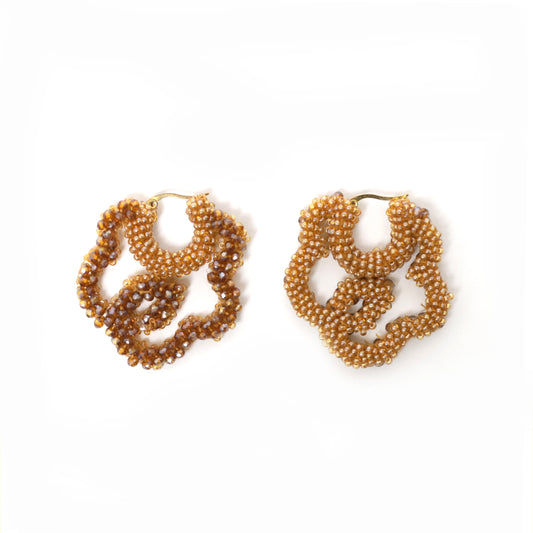 Mini Beaded Flower Earrings