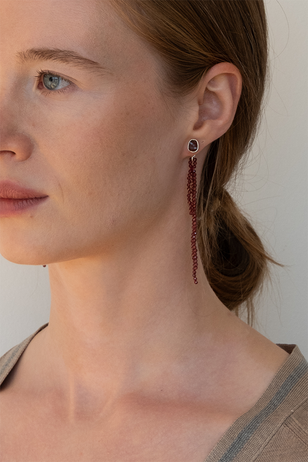 Fringed Studs Silver