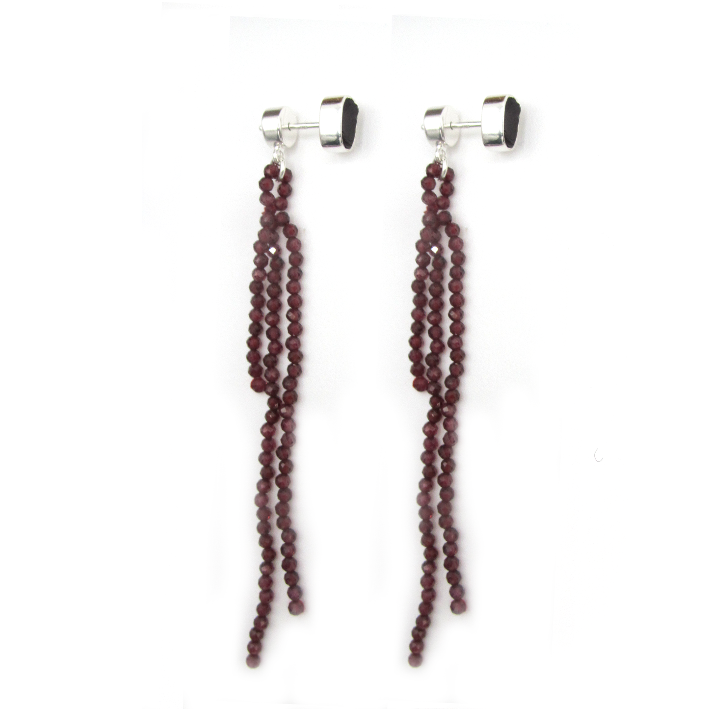 Fringed Studs Silver