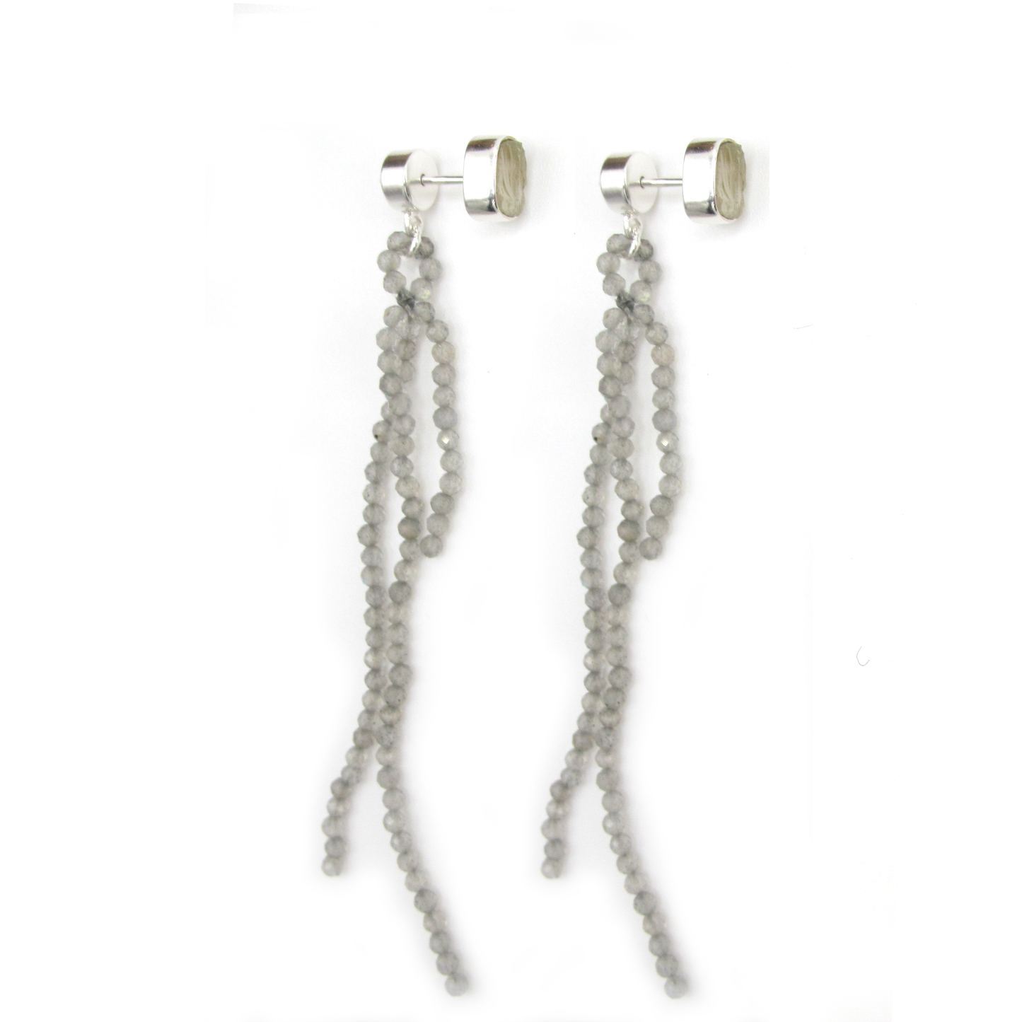 Fringed Studs Silver