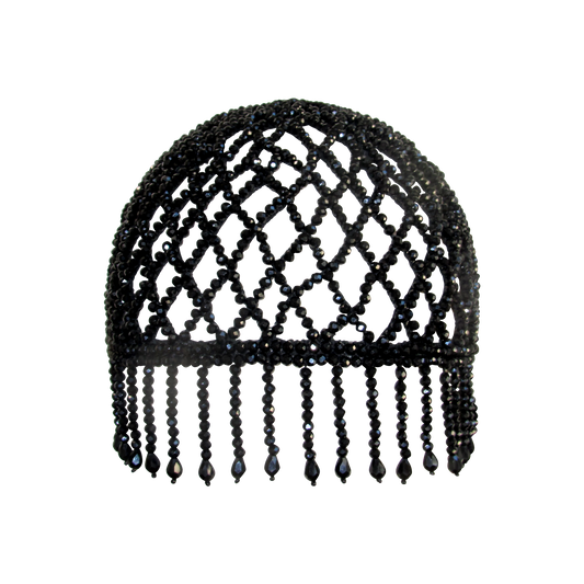 Bathing Cap - Black Fringes