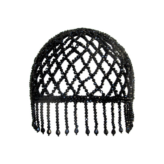 Bathing Cap Black Fringes