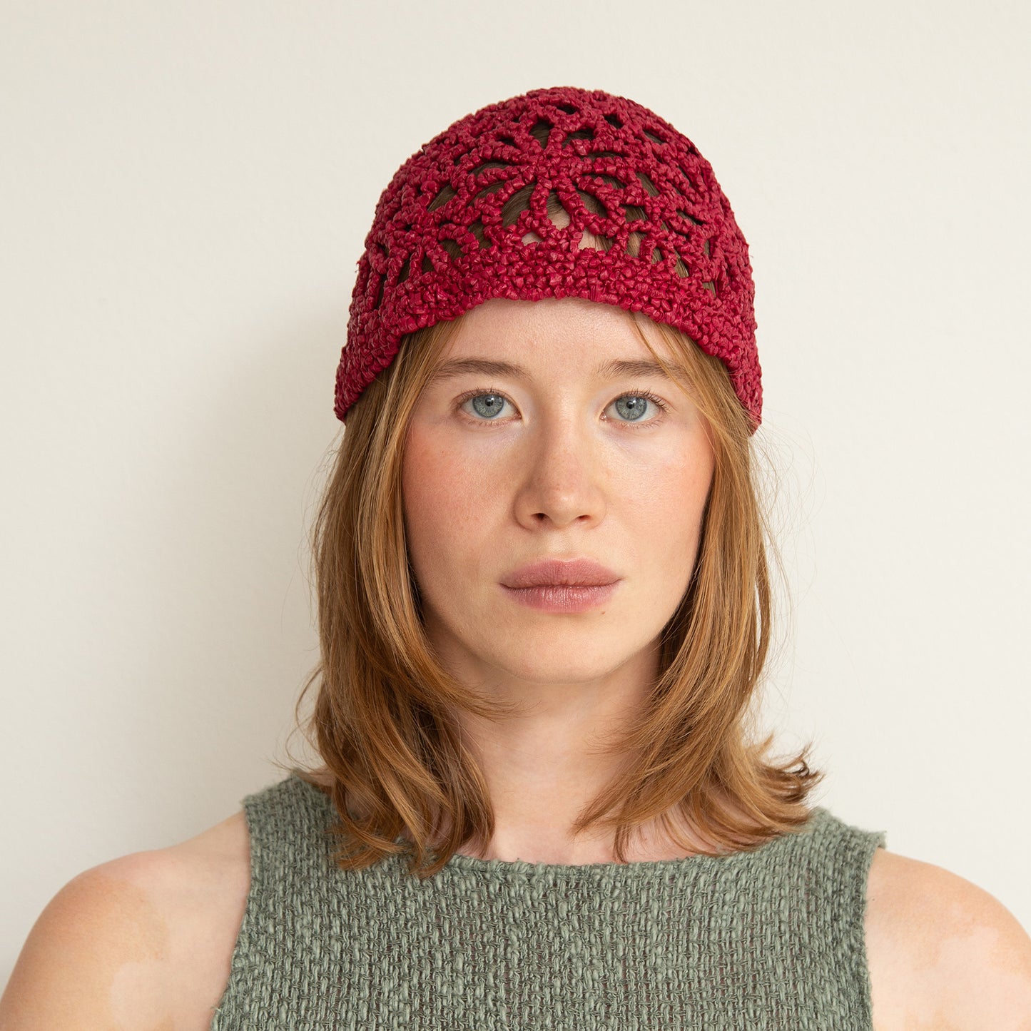 Raffia Flower Cap - All colours