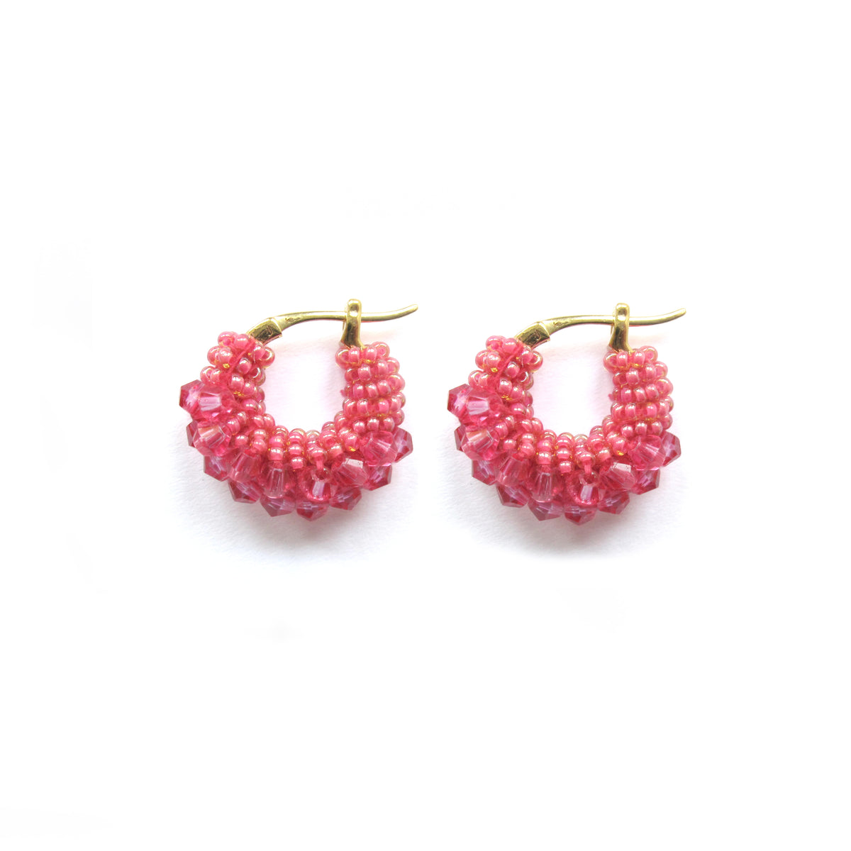 Mini Beaded Hoops