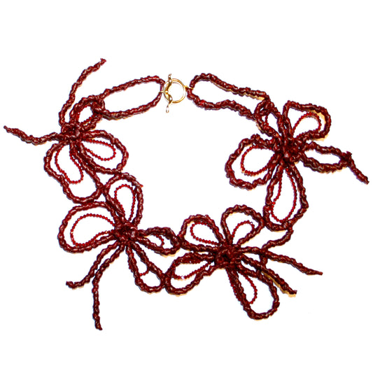 Multiflower Raffia Necklace - All Colours