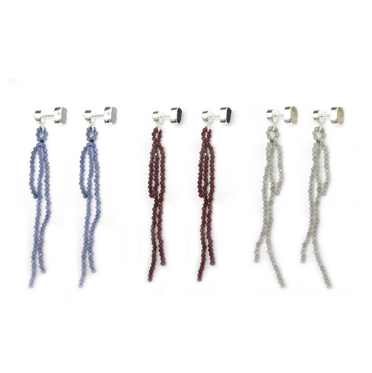 Fringed Studs Silver