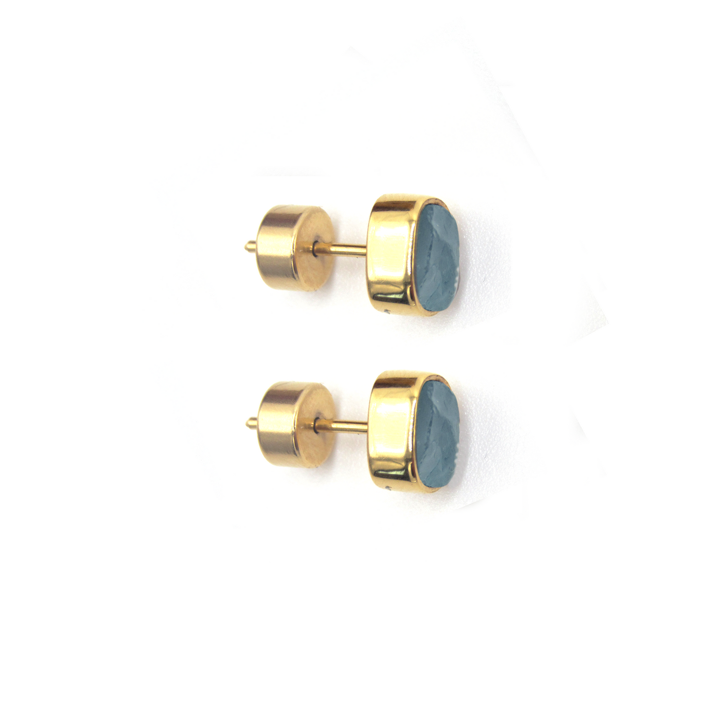 Rough Stone Studs Gold