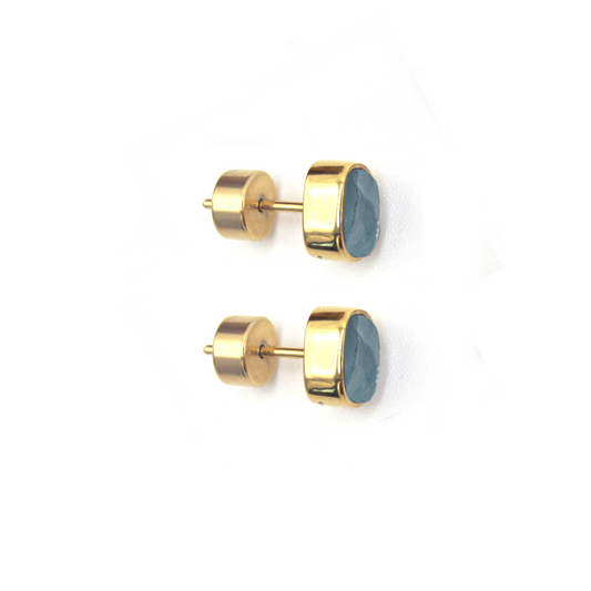 Rough Stone Studs Gold