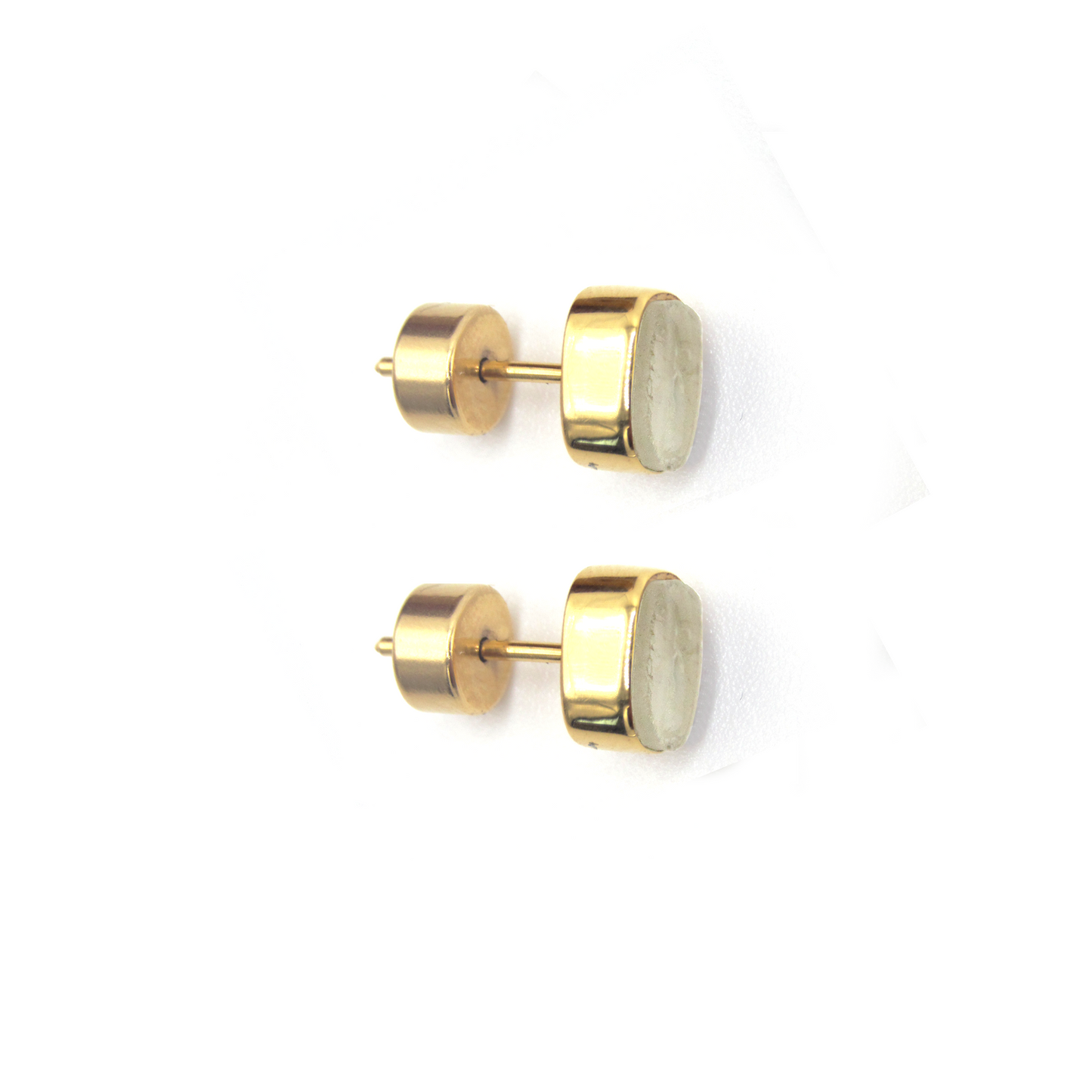 Rough Stone Studs Gold