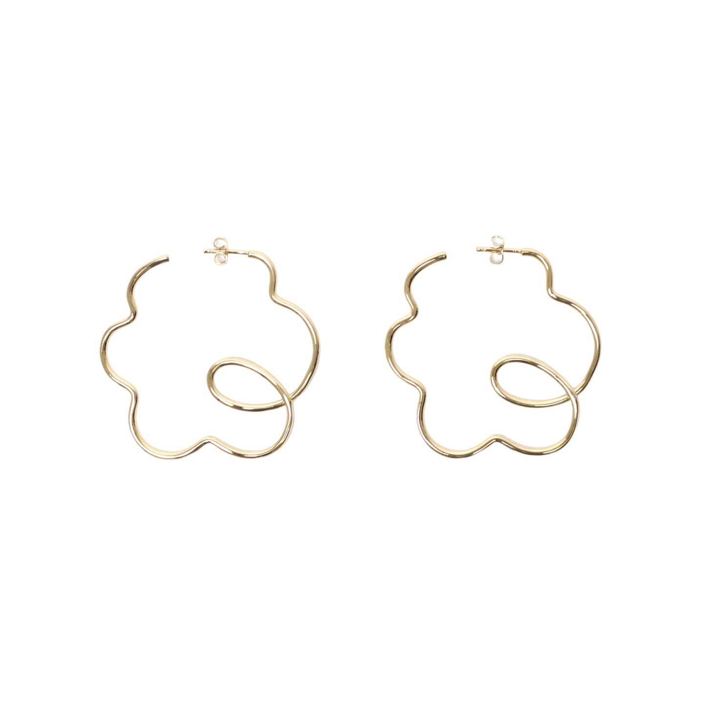 Medium Flower Hoops