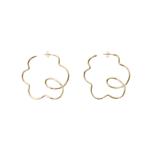 Medium Flower Hoops