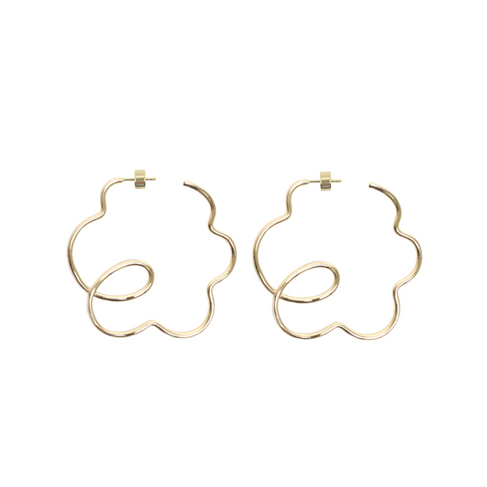 Medium Flower Hoops