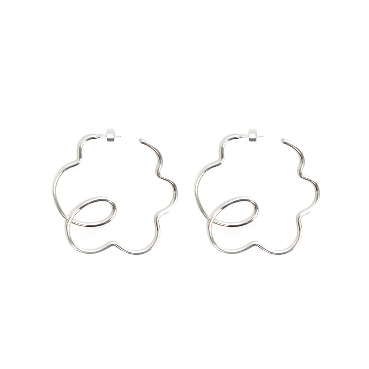 Medium Flower Hoops