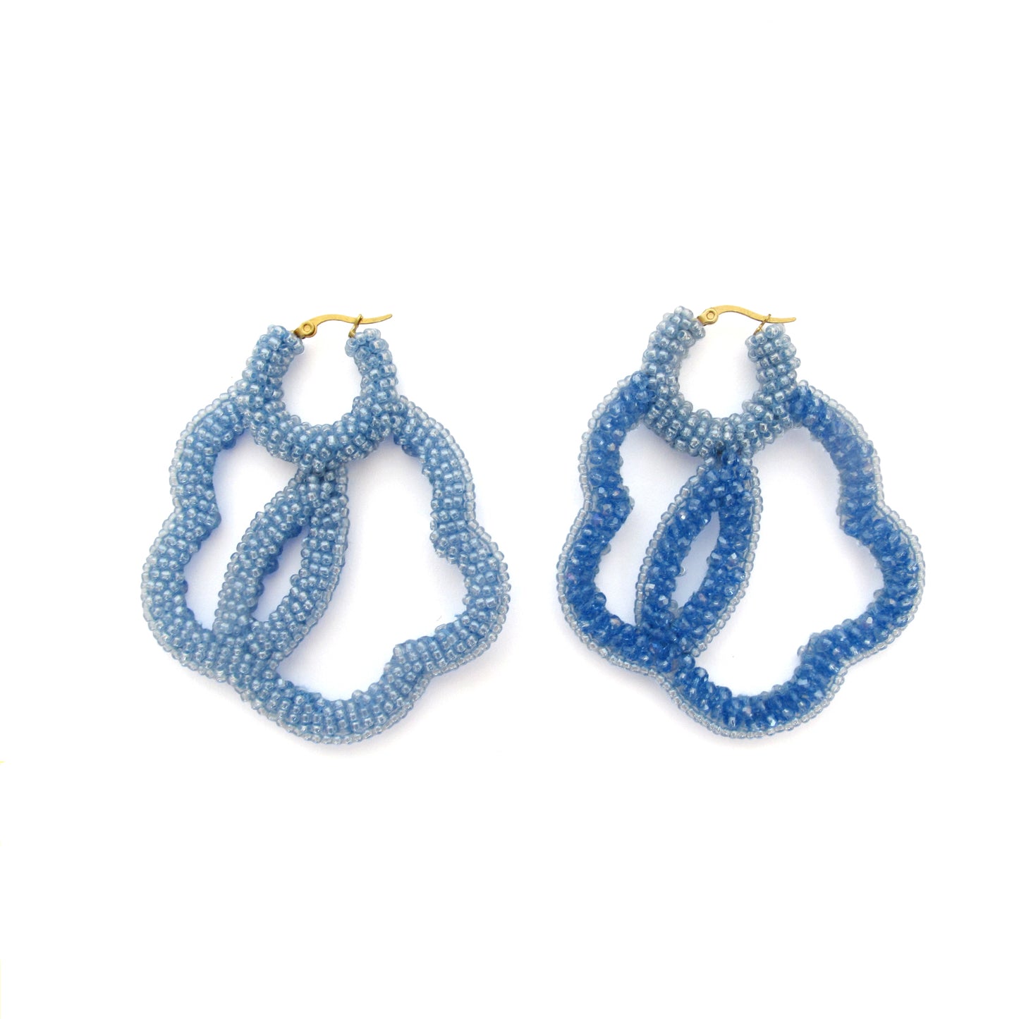 Beaded Flower Earrings Medium