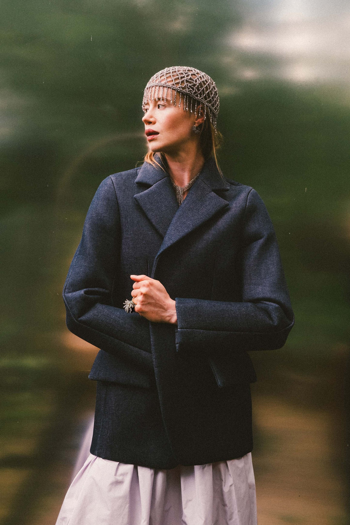 Bathing Cap - Grey Fringes