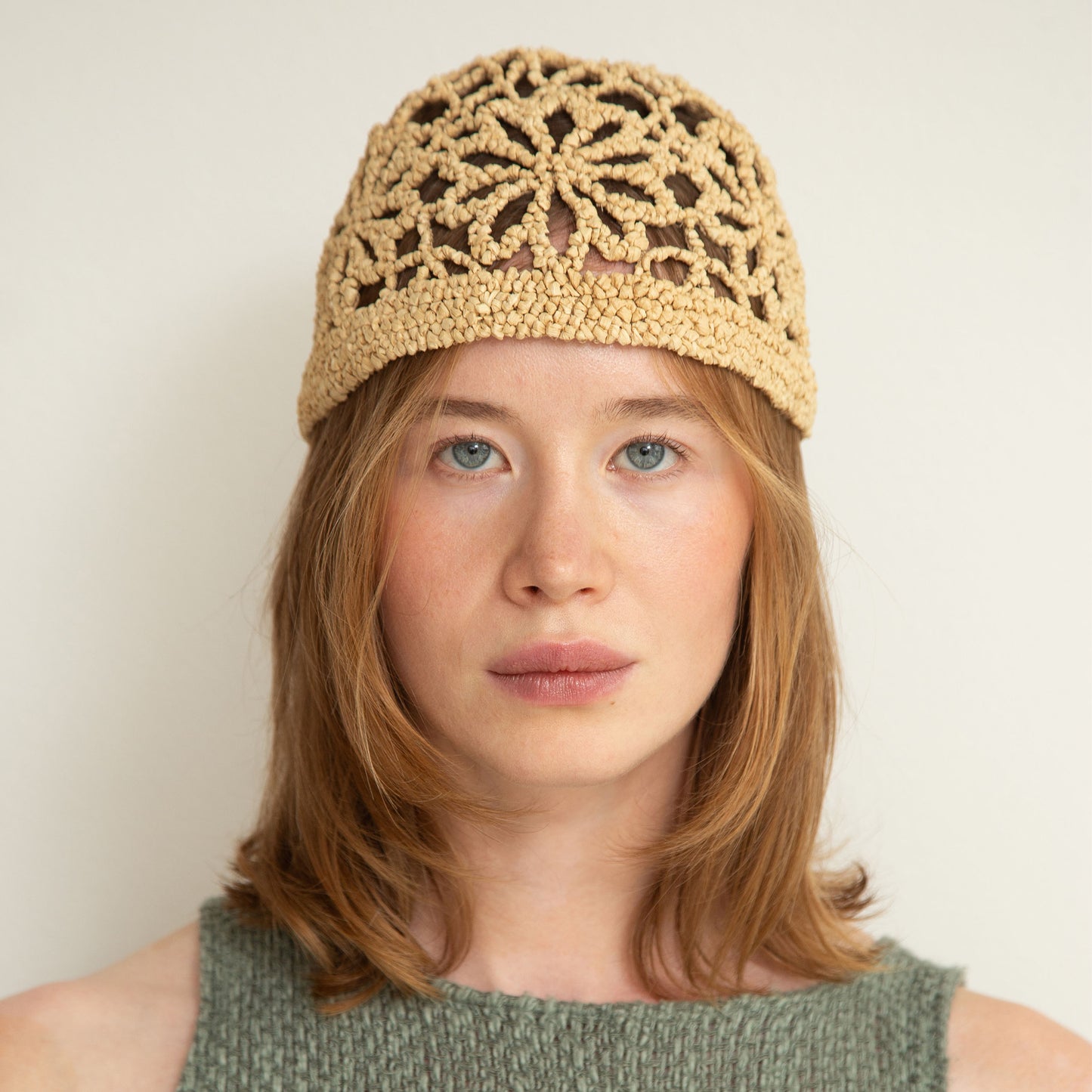 Raffia Flower Cap - All colours