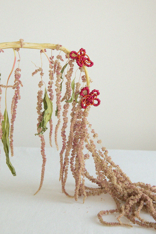 Four Petal Raffia Earrings