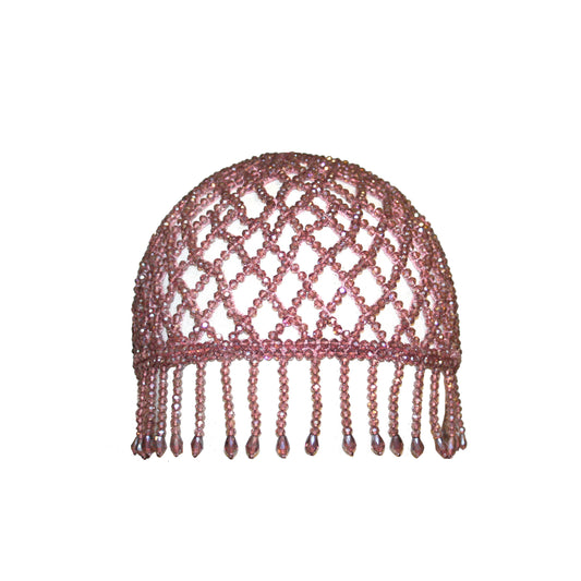 Bathing Cap Dusty Pink Fringes